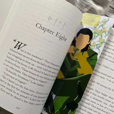Custom Marvel Loki Bookmark Minimalist Style Superhero Art Geeky Comic ...