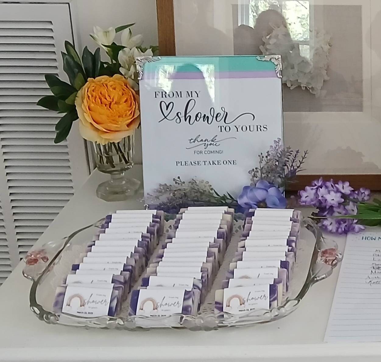 50 Stück, Baby Shower Seifengeschenk, Baby Mädchen Shower, Geschenke für Gäste, Mini Gästeseife, Brautparty-Gastgeschenke