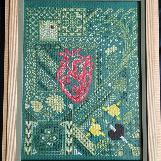 Heart Sampler PDF Cross Stitch Pattern - Etsy