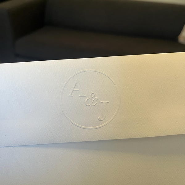 Custom Wedding Embosser Stamp, Initials Embosser, Custom Embossers ...