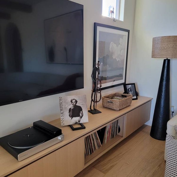 Unique Vinyl Rack, Wood Vinyl Records Storage, Modern Design ...