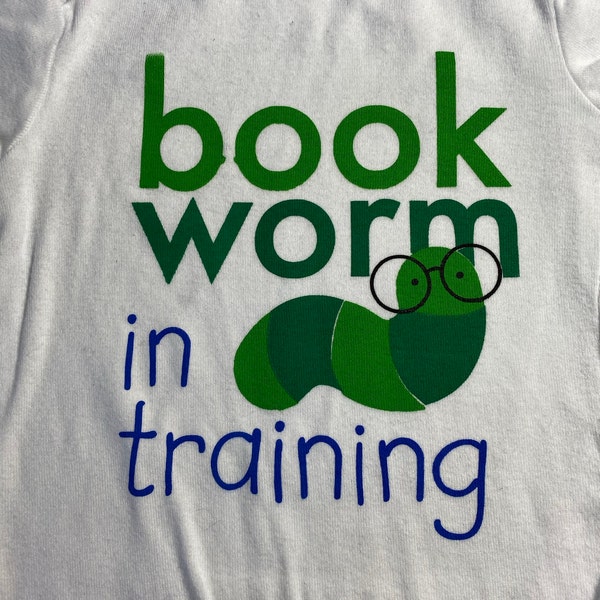 Bookworm in Training SVG - Clipart and SVG File - Personal and Small ...