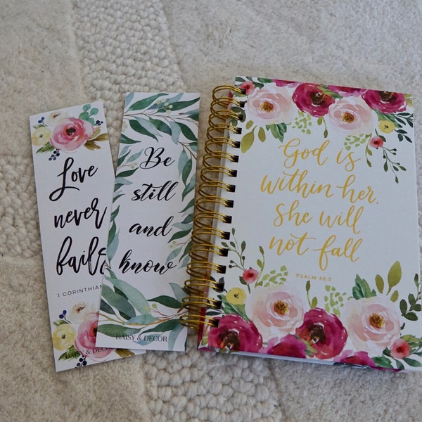 Hardcover Guided Bible Study Journal, God is Within Her, Prayer Journal ...