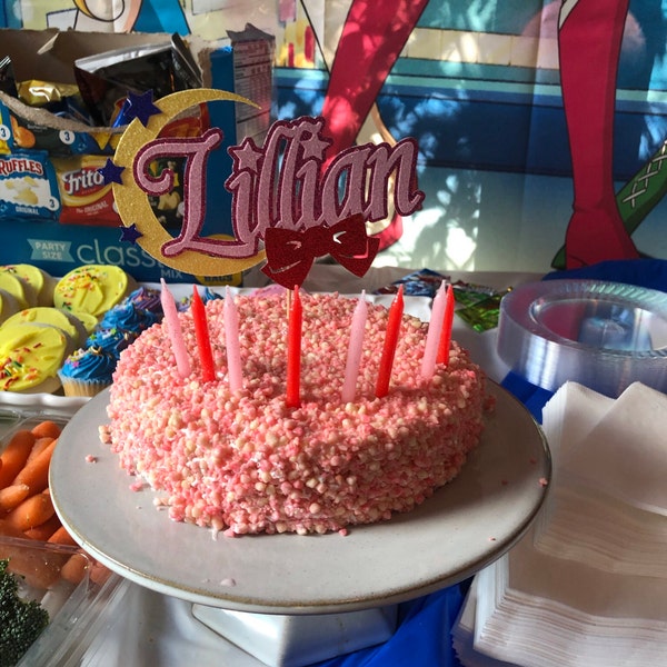 PERSONALIZED Sailor Moon Inspired Name Glitter Die Cut/party ...