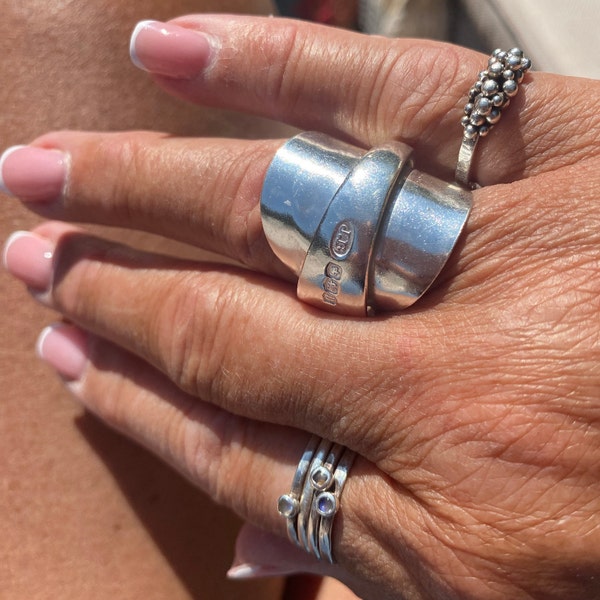 Spoon Ring Sterling Silver, Hand Made All Shapes and Sizes Made for You ...