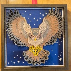 Download Multilayer owl mandala home decor wall art SVG DXF EPS ...