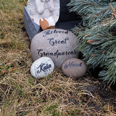 7in Family Crest Rock Add Kids Custom to Order Carved Namesake Family ...