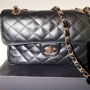 Classic Style Genuine Leather Shoulder Bag Capitone Elegant - Etsy