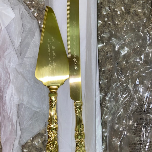 Wedding Knife & Serving Set-GOLD-NF118 main image 1