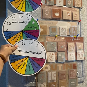 Personalized Custom Clock, Unique Wall Clocks, Kids Daily Routine ...