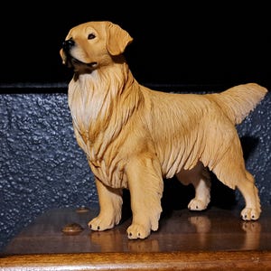 ミニチュアゴールデンレトリバー犬。彫像おもちゃモデル。 - Etsy 日本