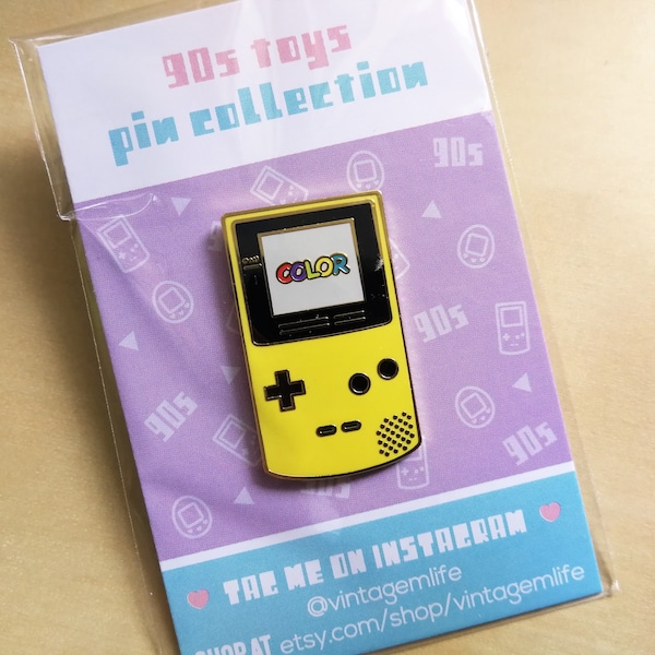 My PASTEL GAMEBOY PIN - Retro Gameboy Color Pin - Nostalgia Pins in ...