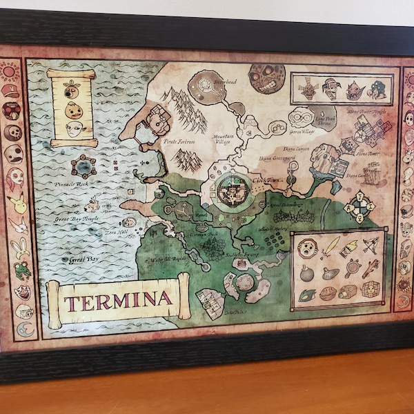 Map of Termina From Legend of Zelda, Majoras Mask - English or Hylian ...