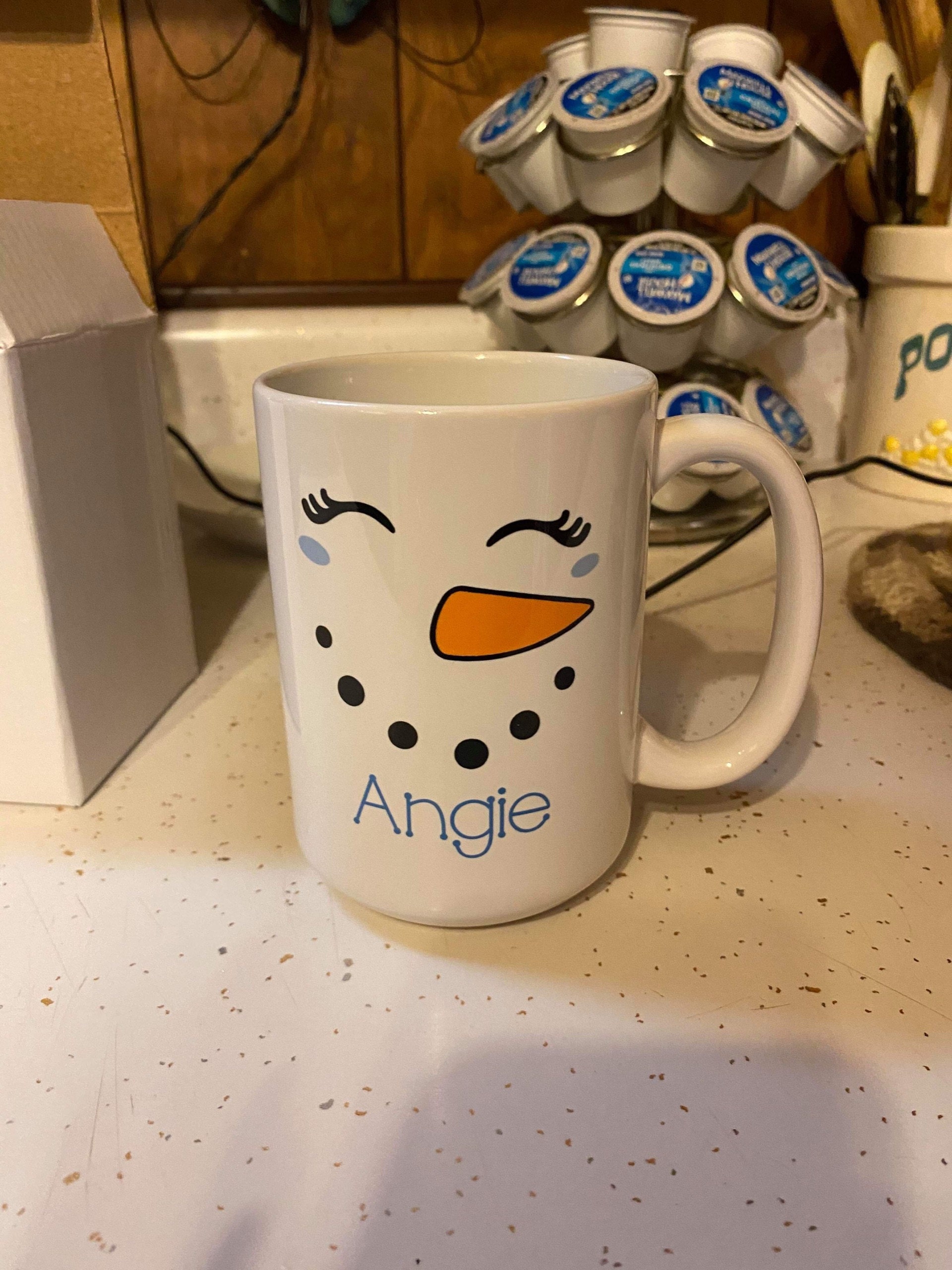 secret santa gift, snowman face mug, personalized hot chocolate mugs, funny coffee mugs