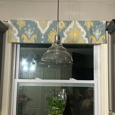 Gray Valance.grey Kitchen Valance.white Arrow Valance Curtain.dandelion ...