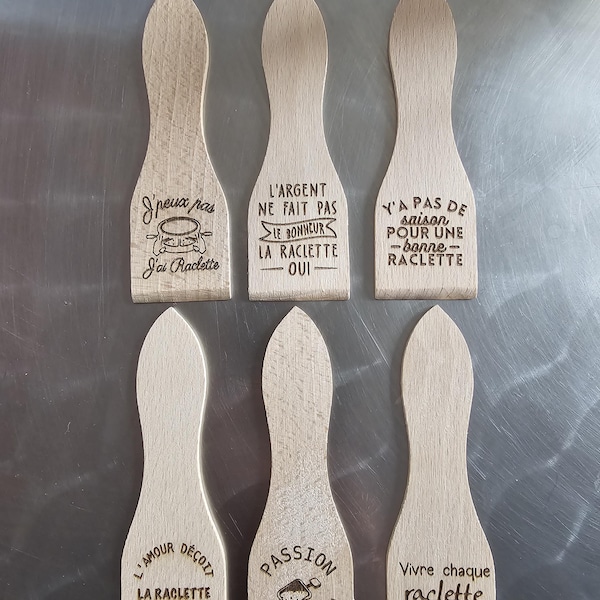Spatules à raclette x4, Spatules en bois TK