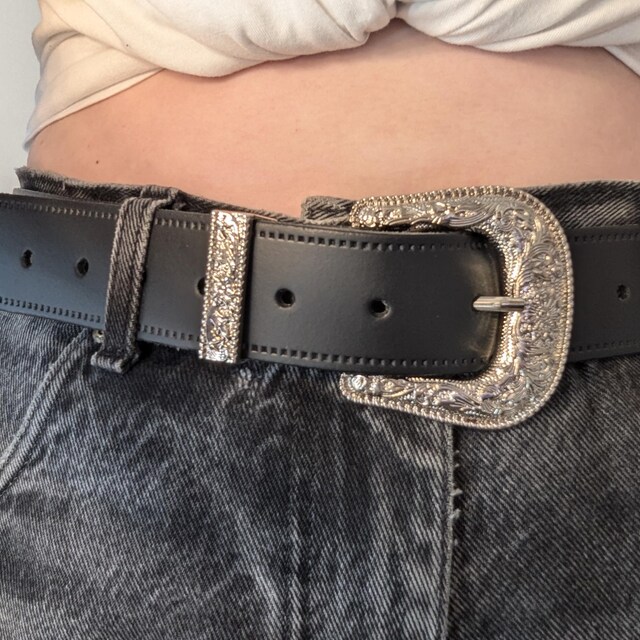 3Piece Silver Buckle Belts(BLACK×NICKEL) 3Piece Silver Buckle Belts(BLACK×NICKEL)