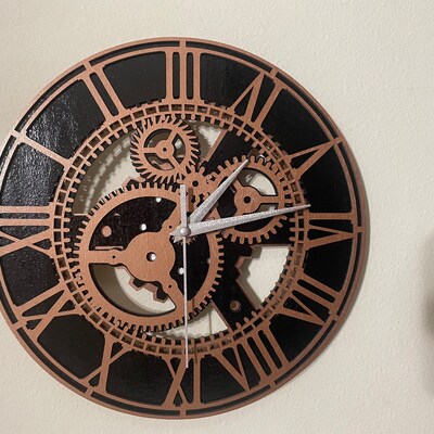 Multilayer Cutting Model, Clock Laser Cut, Wall Clock SVG, 3D Vector ...