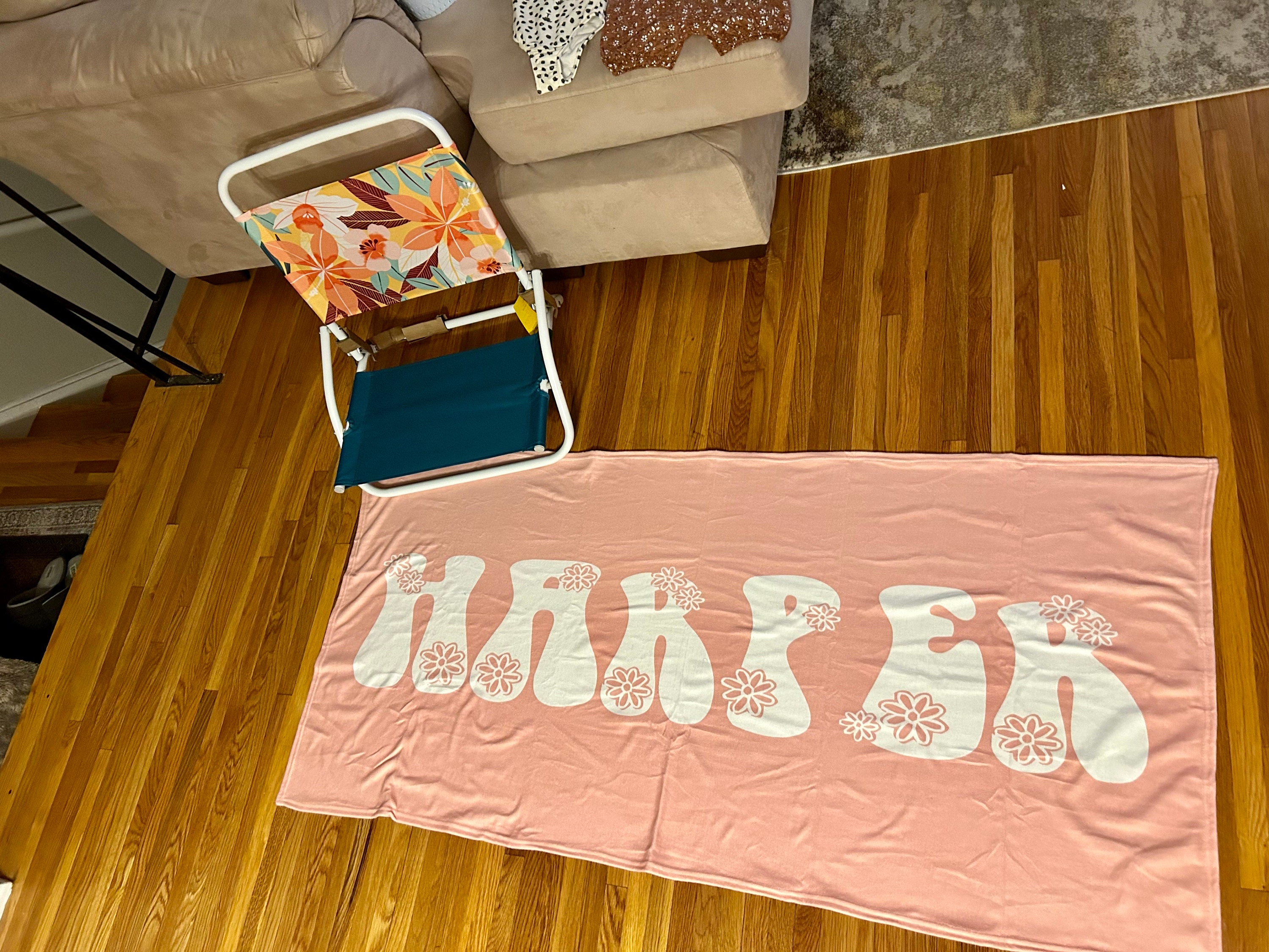 Personalized Beach Towel Personalized Name Bath Towel Custom Pool Towel Beach Towel With Name Outside Birthday Vacation Gift picnic towel