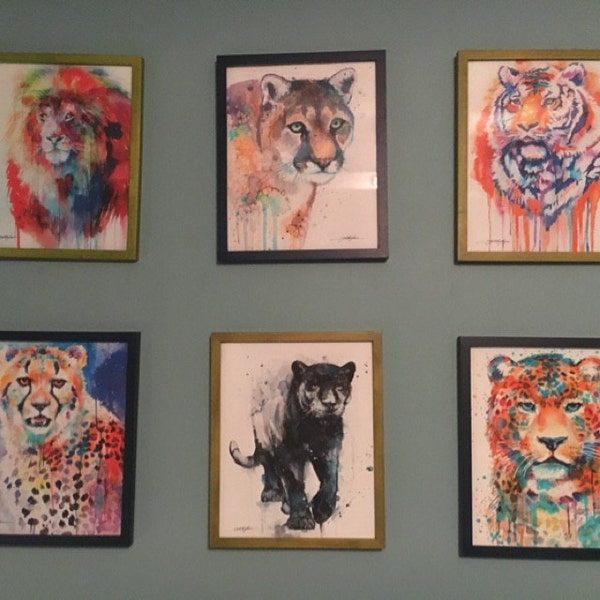 Lion Watercolor Painting Print by Slaveika Aladjova, Art, Animal ...