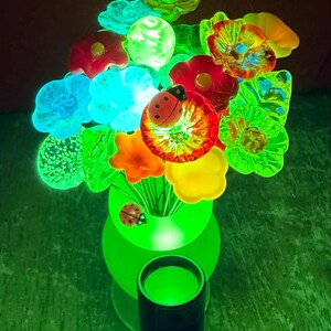 Uranium RAINBOW GLOW Bouquet Multi Color UV Reactive Mini Tiny