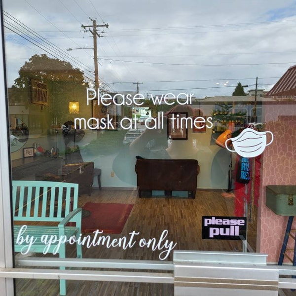 Please Wear a Mask for Window Decal, Wear a Mask Sign, Wear a Mask ...