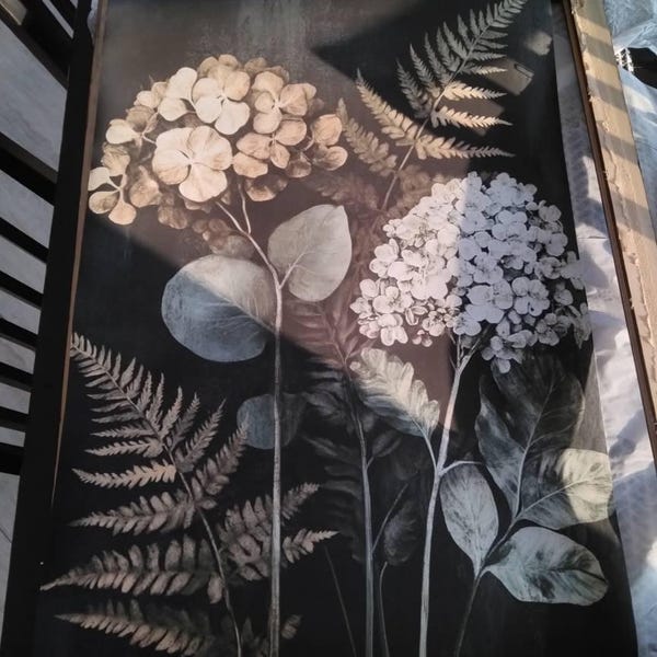 Vintage Hydrangeas Wall Art, Flower Dark Academia Home Decor, Moody ...