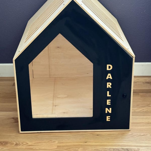 Picture of Minimalist Dog Crate, Wooden Dog Kennel, Personalized for Dog Bed, Dog ...