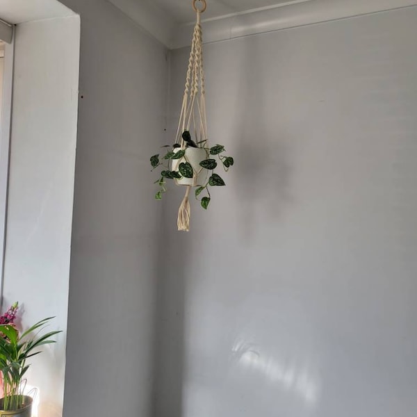 Curated visual reference: Simple And Minimalist Hanging Planters Reference: Macrame Plant Hanger Modern And Minimalist Hanging Planter Indoor