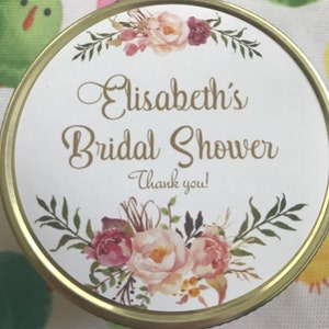 Blush and Gold Bridal Shower Favors / 4 Oz Candle Favors / Boho ...