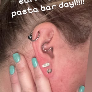 Customer photo, Girl Dinner Earring Set
