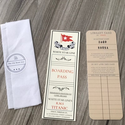 Titanic Bookmark, RMS Titanic Custom White Star Line, Vintage Boarding ...