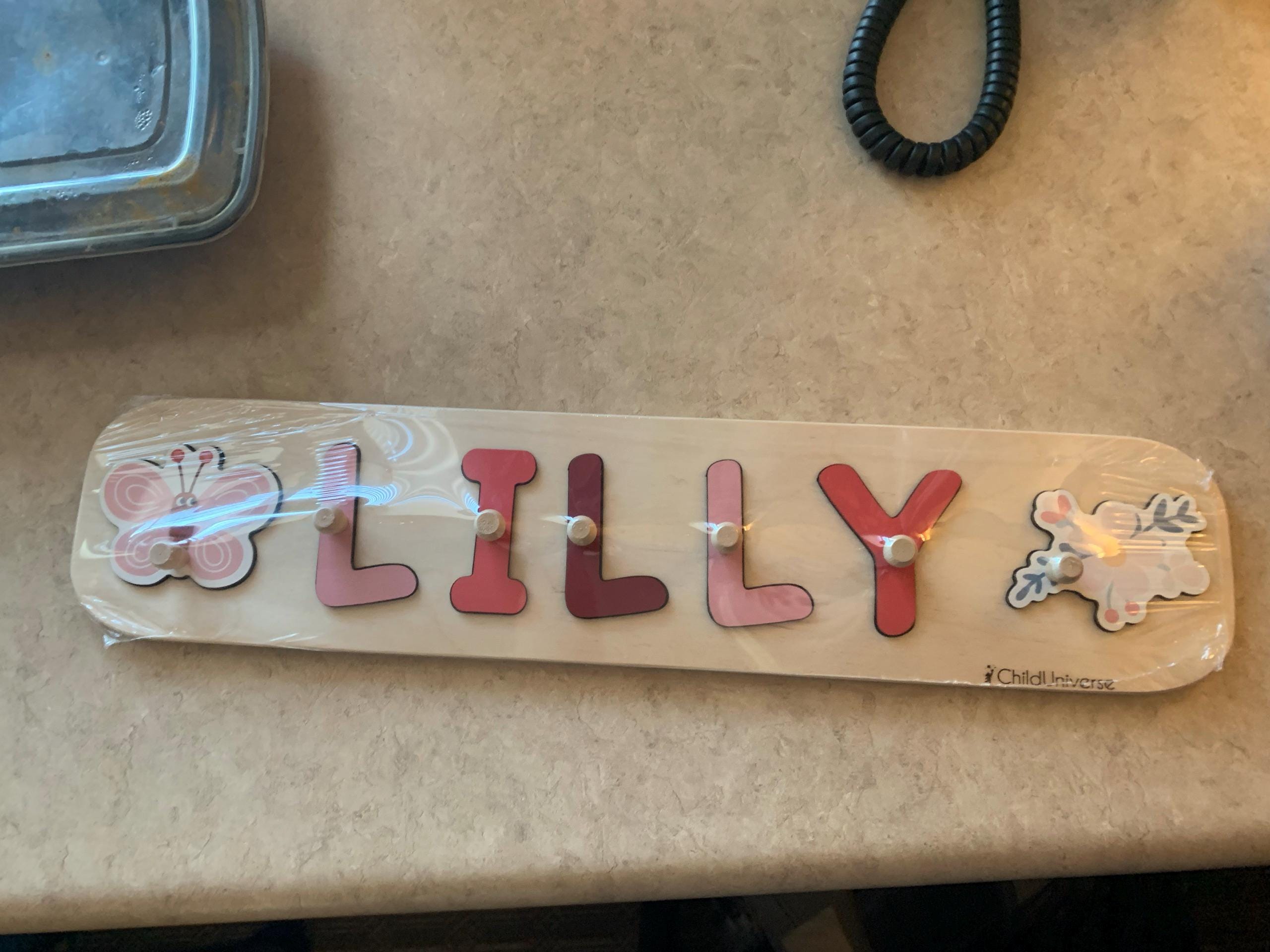 New Baby Gift Wood Name Puzzle for Toddler Montessori Puzzle, First Birthday Gift for Baby Boy Baby Girl, Wooden Toys, Custom Gift for Kids