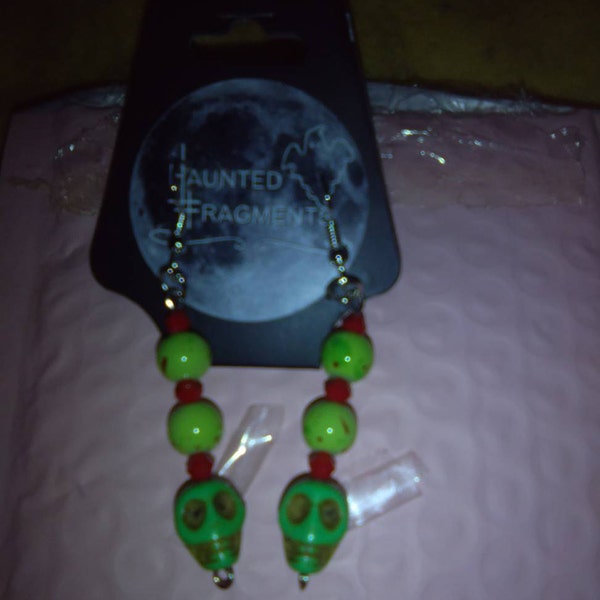 Halloween Funny Letter Design Zinc Alloy Droplet Earrings