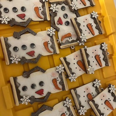 Marshmallow Snowman Christmas Ornament SVG File Laser Cut File ...