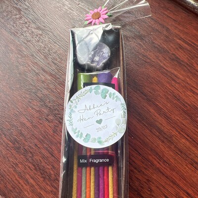 Personalised Hen Party Stickers – 24 Round Glitter Effect Labels For Sweet Cones, Thank You Bags