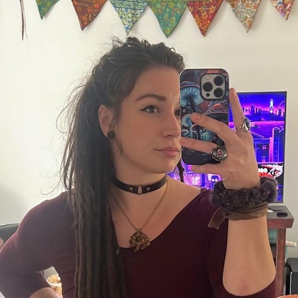 Brown Leather Choker O Ring Choker Handmade Unique Choker With Snap ...