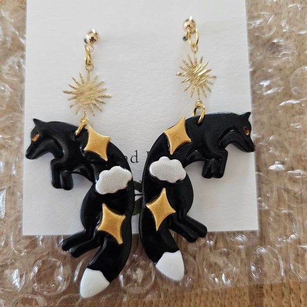 Earrings Statement Aphrodite Tigers Eye - Gemajesty
