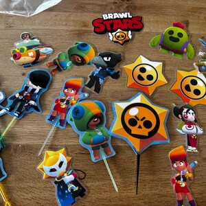 Cupcake Toppers Brawl Stars. Topper for Cake. 1 Set of 3 -10-15-20