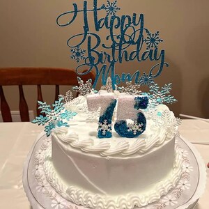 Snowflake Birthday, Frozen Birthday, Frozen Cake Topper
