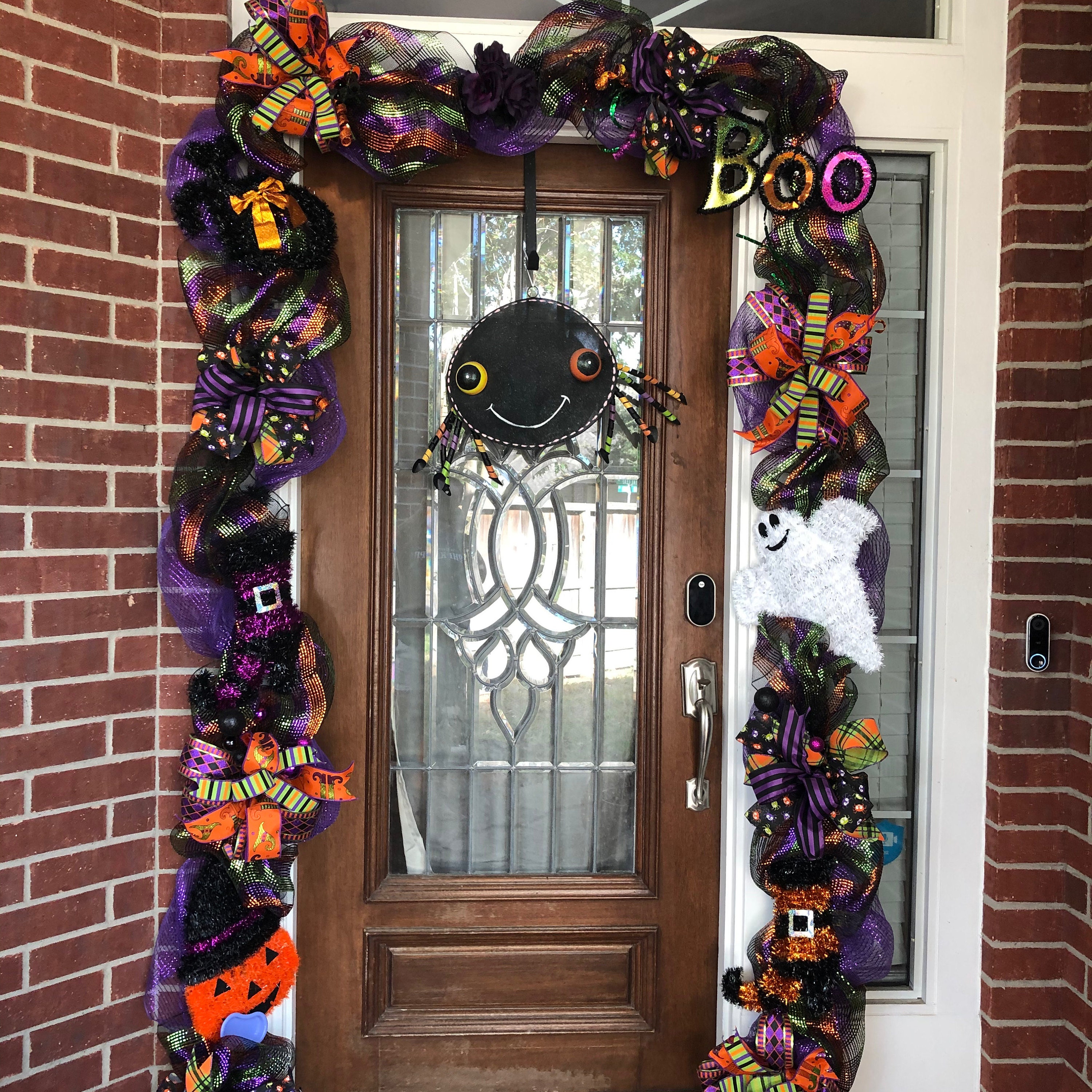 Halloween Garland Outdoor
 Halloween Garland with Lights Halloween Front Door Decor Halloween