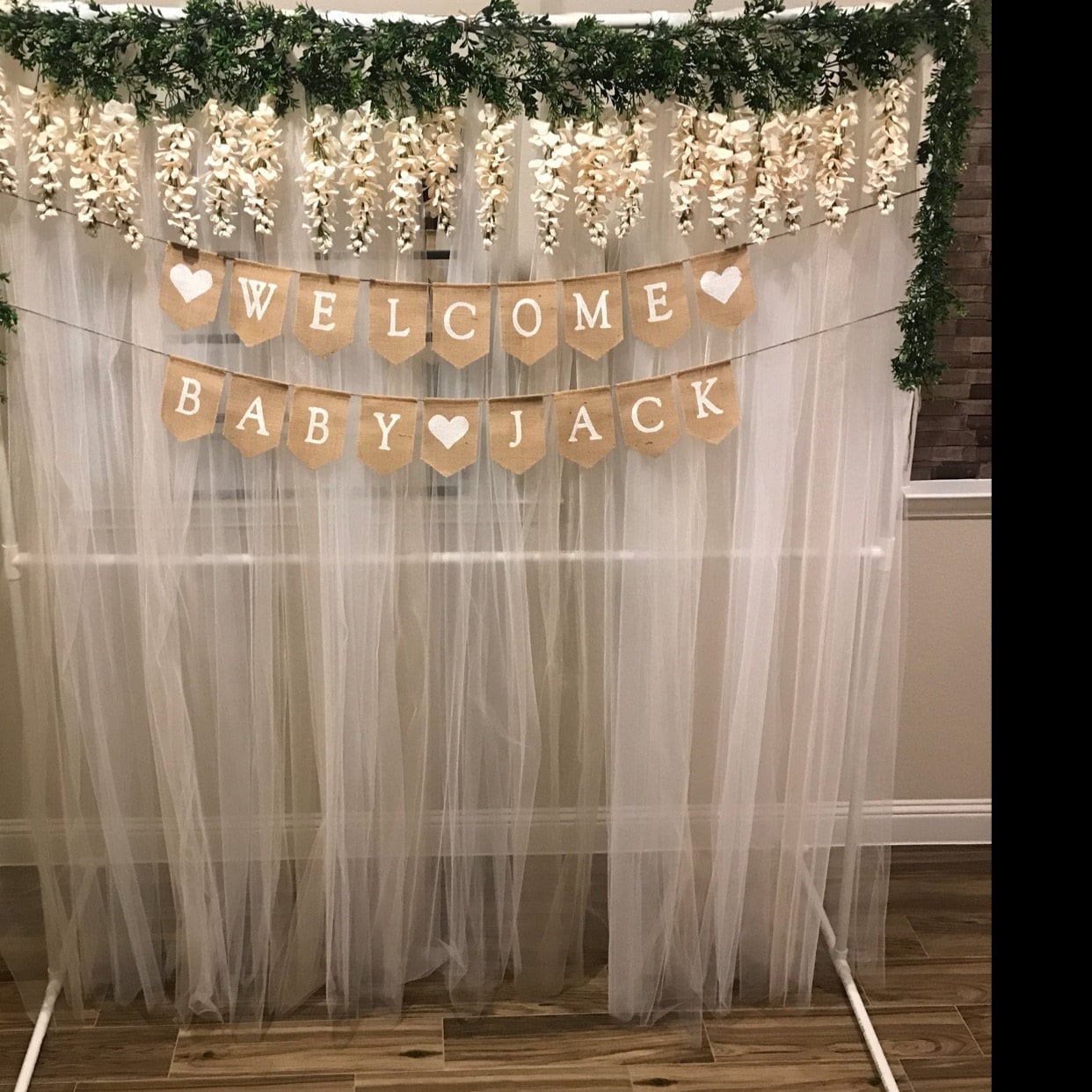 Gender Neutral Baby Shower Welcome Baby Banner Rustic Baby Etsy