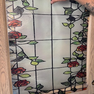 Custom Size Window Film Frosted Stained Glass Films Rainbow Effect Privacy Decorative Static Cling Sticker For Home Kitchen Bathroom Office