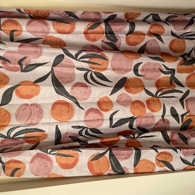 Fröhlicher Pfirsich-Duschvorhang In Aquarell-Optik – Wasserdicht, Maschinenwaschbar, 183x183 Cm Für Badewanne & Dusche