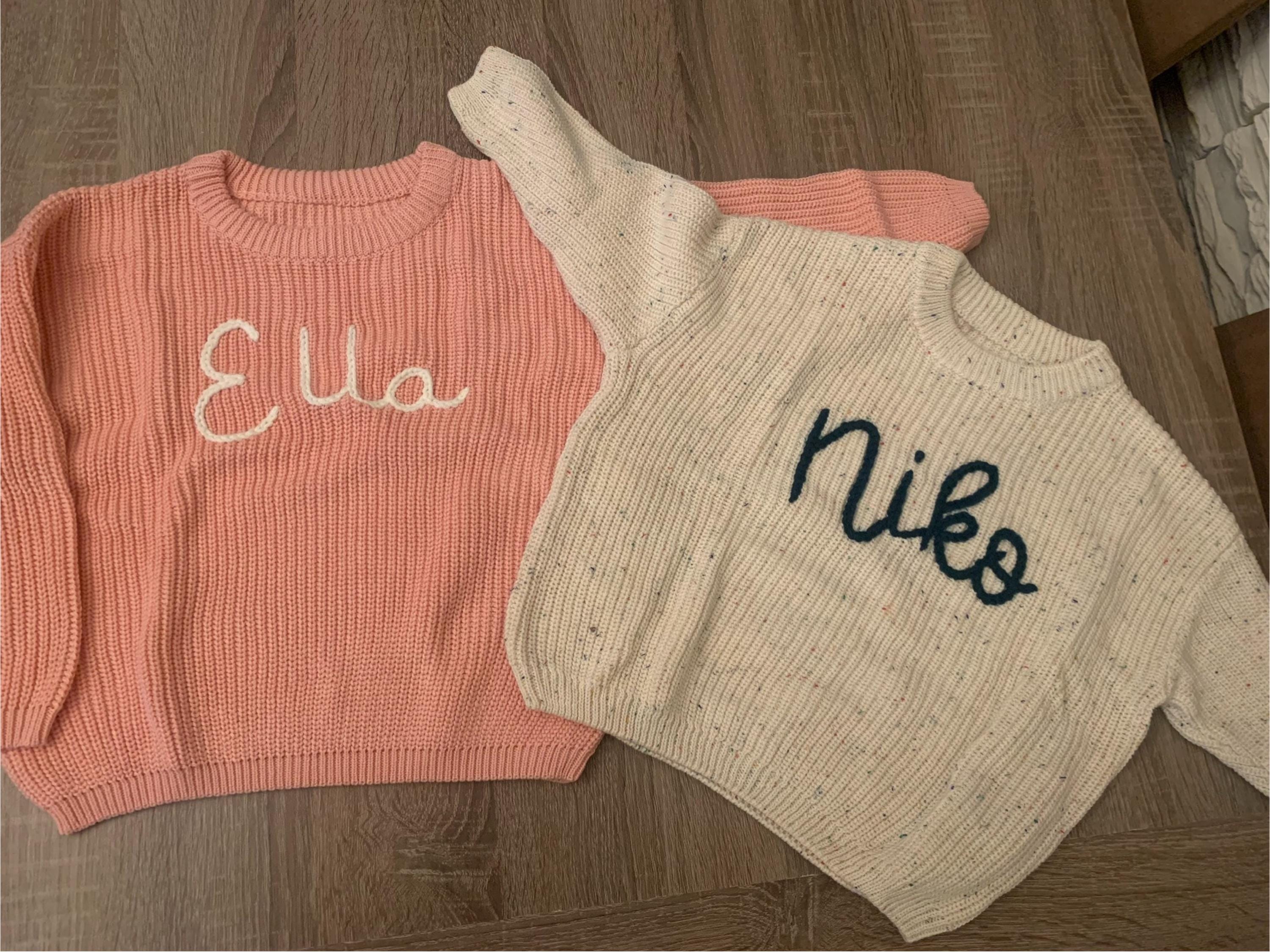 Cherished Custom Baby Sweaters: Personalize Their Name with Exquisite Embroidery
