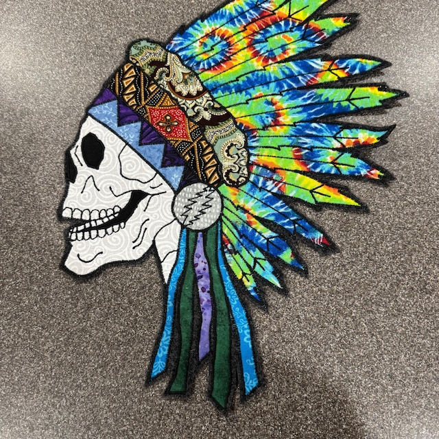 Extra Large Grateful Dead Skull With Headdress Spring 90