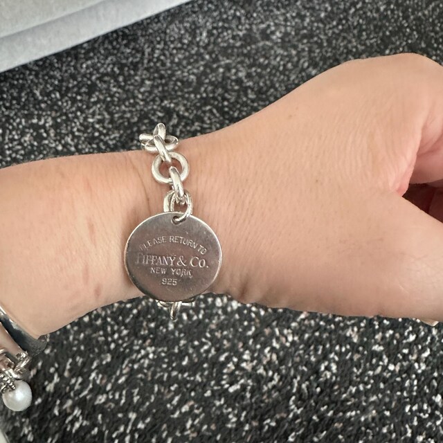 【極美品】 ティファニー フックアンドアイ バングル ブレスレット 925750 Tiffany & Co. - ティファニー ブレスレット フック&アイ