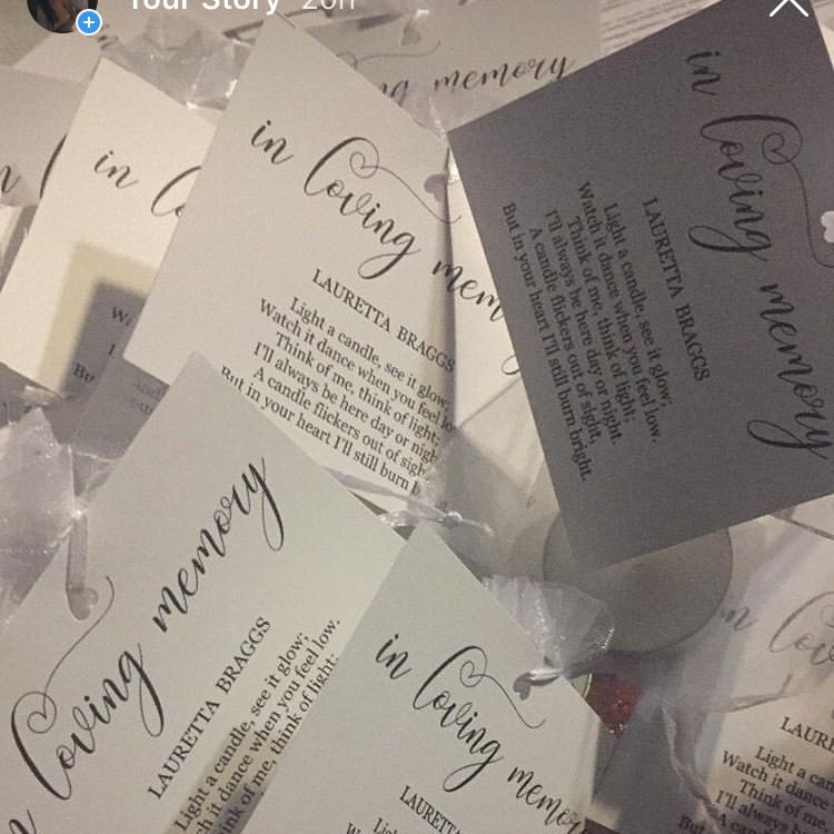 Funeral Favor Tag Template Printable Memorial Candle Tag In Loving