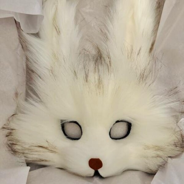 Faux Fur Mountain Rabbit Mask, Handmade - Etsy