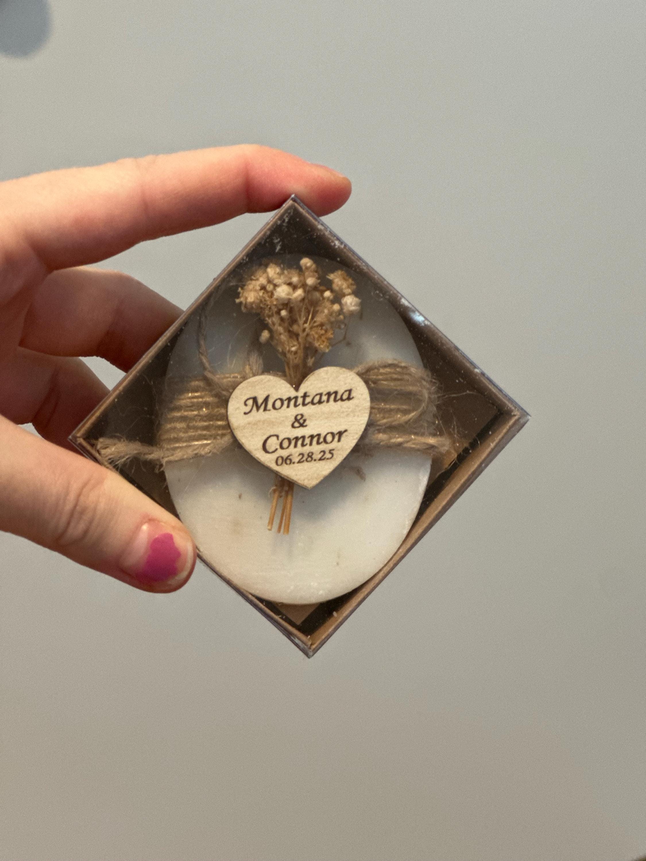 50 PCS Custom Bulk Bridal Shower Soap Favors, Bulk Wedding Favors, Rustic & Unique Bridal Shower Favors, Custom Party Guest Soap Favors